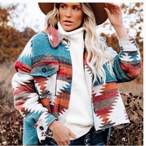 Vici Aztec Distressed Jacket